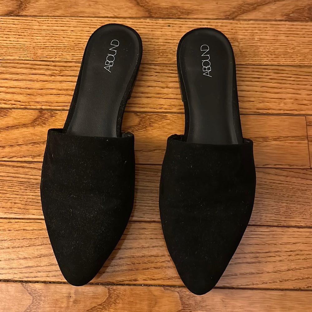 Abound black suede mules